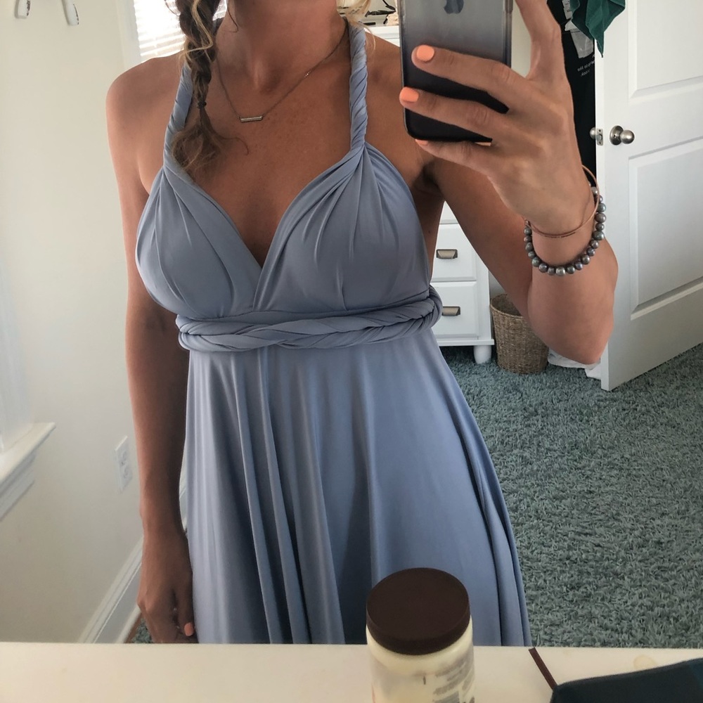 EUC Beautiful Periwinkle Infinity Dress, 100 different styles in ONE dress!!! - Picture 3 of 16